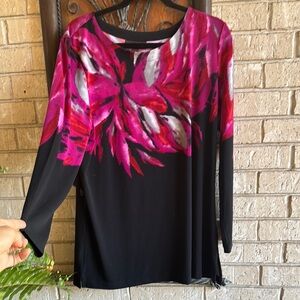 Bright Floral Long Sleeve Relaxed Blouse